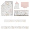 Sweet Jojo Designs Crib Bedding + BreathableBaby Breathable Mesh Liner Anti Bumper Pad Girl Celestial Pink Gold and Grey - 6pcs - 2 of 4