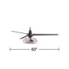 60" Casa Vieja Turbina DC Vintage Industrial Indoor Outdoor Ceiling Fan with LED Light Remote Control Oil Rubbed Bronze Damp Rated for Patio Exterior - 4 of 4