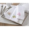 Saro Lifestyle Embr'd Fuchsia Orchid Hemstitch Napkin, 20" Square, White (Set of 6) - 3 of 3