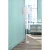 360 Lighting Abba Modern Floor Lamp 66" Tall Brushed Nickel Silver Metal White Hardback Drum Shade for Living Family Room Bedroom Office House Home - 4 of 4
