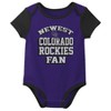MLB Colorado Rockies Infant Boys' 3pk Bodysuit - 3 of 4