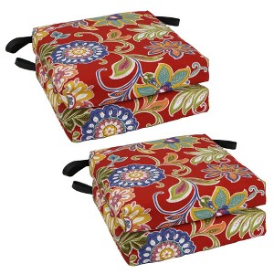 Blazing Needles, Set of 4 Outdoor Chair Cushions - 1 of 3