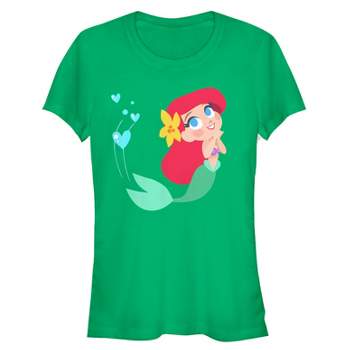 Juniors Womens The Little Mermaid Ariel Love T-Shirt