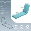 Aoodor 72 x 21 x 3 Inches Patio Chaise Lounger Cushions, Olefin Fabric Slipcovers with Sponge Foam, Set of 2 - 2 of 4