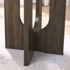 23.6/35.8" Round Coffee Table Wood Grain Top with Wood Non-Slip Feet, Industrial End Table Side Tables for Living Room Bedroom Balcony Yard - 2 of 3