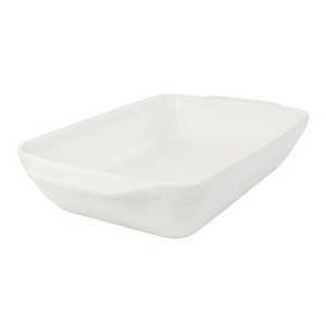 Gibson Bee and Willow 4 Quart Rectangular Stoneware Baker in White Speckle - 1 of 4