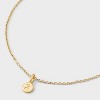 14K Gold Plated Round Initial Pendant Necklace - A New Day™ - 4 of 4