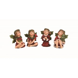 Transpac Mini Resin Christmas Fairy Set of 4 Christmas Home Decorations - 1 of 1