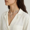 Anna-Kaci Women's Rhinestone Necklace with Teardrop Crystal Pendant and V-Shaped Chain Design - Silver - 3 of 4