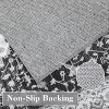 Living Room Vintage Floral Print Rug, Machine Washable Low-Pile Non-Slip Carpet, Soft Indoor Area Rug for Bedroom, Dining Room & Office - 4 of 4