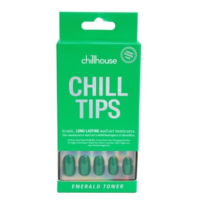 Chillhouse Fake Nails - Emerald Tower - 24ct