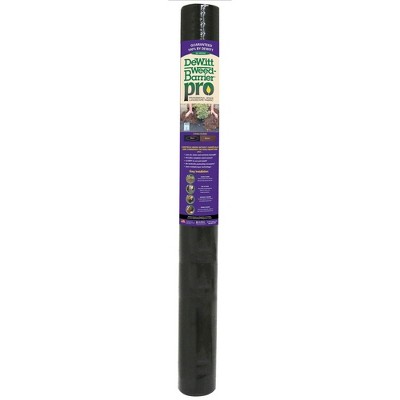DeWitt Weed Barrier Pro 3-Ounce Commercial and Home Garden Landscape Weed Block Barrier Heavy-Duty Non-Woven Ground Cover Fabric, Black