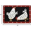 Jellybean "Cluck Cluck Chicks" Indoor/Outdoor Accent Rug – Farmhouse Chicken Design - 2 of 3