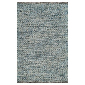 Blue Geometric Tufted Accent Rug - (2
