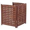 Cesicia 32" W x 38" H 3-Panel Outdoor Air Conditioner Fence, 3-Section Outdoor Wooden Screen, Outside Wood Privacy Fence, Gray - 4 of 4
