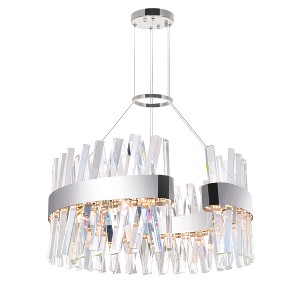 CWI Lighting Glace LED Chandelier With Chrome Finish - 1 of 3