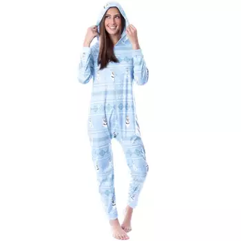 verbergen schelp Correspondentie Disney Womens' Frozen Olaf Sweater Sleep Pajama Jumpsuit Union Suit  (xxl/xxxl) Blue : Target