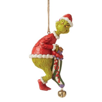 Jim Shore 5.0" Grinch Holding Dated Stocking Christmas Dates 2021 Dr.Seuss  -  Tree Ornaments