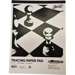 Sax Tracing Paper Pad, 25 lbs, 9 x 12 Inches, White, 50 Sheets - 1 of 3