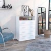 NicBex 4 Drawers Dresser for Bedroom with 1 Open Shelf,Chest of Drawers with White Metal Handle,Storage Dressers for Bedroom - 2 of 4