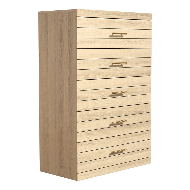 Galano Pebbless 5 Drawers Oslo Oak 30.7  in. Wide Teen Chest of Drawer, 3 of 17