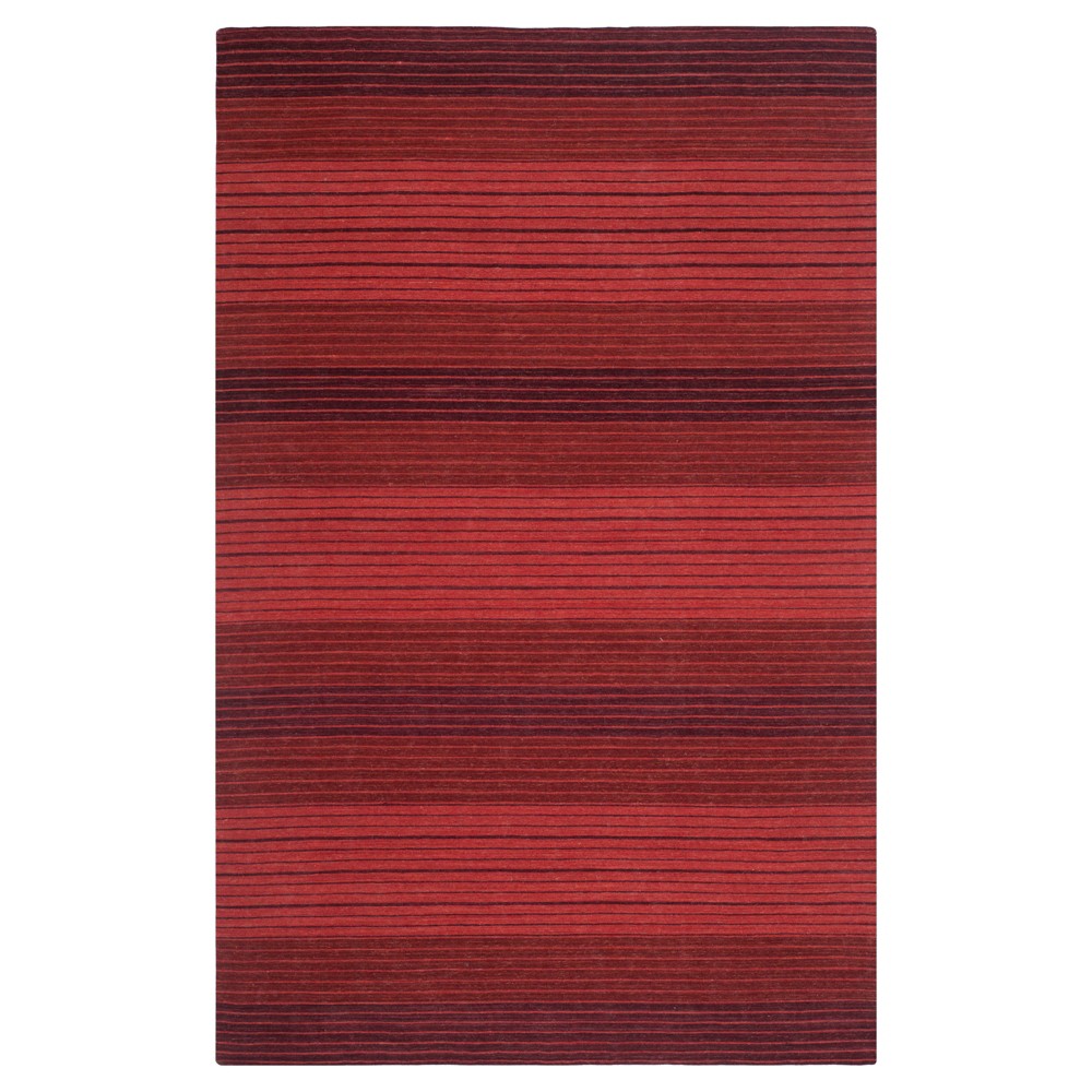 5'x8' Andreas Stripe Accent Rug Red - Safavieh