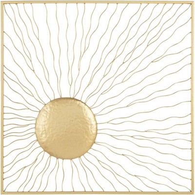 Dahlia Studios Melete Gold Metal 24" Square Wall Art