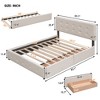 Upholstered Platform Bed with 2 Drawers and 1 Twin XL Trundle  Linen Fabric Queen Size - Dark Beige - 2 of 4