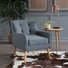 NicBex Mid-Century Small Button-Tufted Accent Chairs for Living Room,Comfy Upholstered Arm Chair Lounge Chair with Solid Wood Legs - 3 of 4