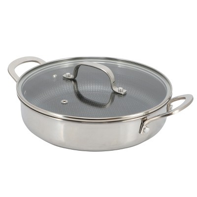Better Chef 3-Ply Stainless Steel Nonstick Deep Fry Pan with Lid - Thumbnail 2