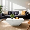 Hommoo Modern Coffee Table, 35.43" Center Table with Faux Marble Top - 2 of 4