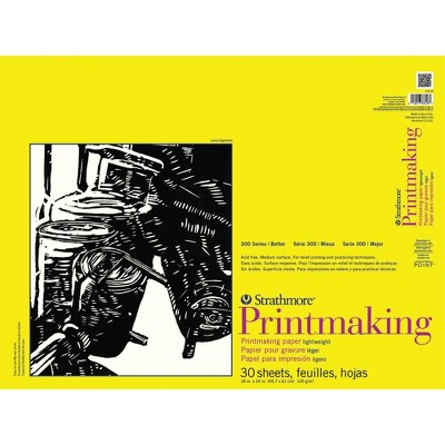 Strathmore 300 Series Printmaking Paper Pad, 18 x 24 Inches, 30 Sheets