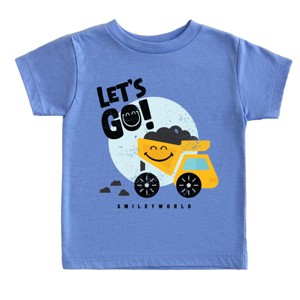 The Juniper Shop SmileyWorld Let's Go Dump Truck Toddler Short Sleeve Tee - 1 of 4