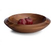 Nambe Skye Acacia Wood Centerpiece Bowl, Decorative Wood Fruit Display Bowl for Table & Kitchen Counter Decor,15 Inch - 2 of 4