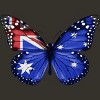 Junior's Design By Humans Butterfly Flag Of Australia By GiftsIdeas T-Shirt - 2 of 2