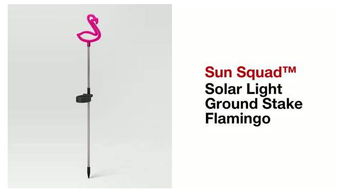 Solar Light Ground Stake Flamingo  - Sun Squad&#8482;, 2 of 6, play video
