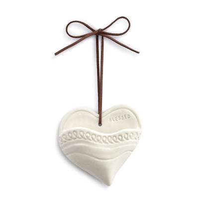 DEMDACO Blessed Heart Ornament White