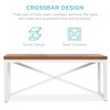 Best Choice Products 45.5in 3-Piece Bench Style Dining Furniture Set, 4-Person Dinette w/ 2 Benches, Table - 3 of 4