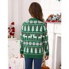 Family Christmas Sweater Reindeer Snowflake Pattern Crew Neck Holiday Pullover Knitwear - 2 of 4