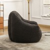 Lyngins Plush Faux Fur Bean Bag Chair, Lazy Chair with Tufted Soft Stuffed Filling, Ergonomic Accent Chair, Single Sofa Chair for Dorm/Apartment, - 3 of 4