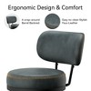 Vipbear Bar Stools Set of 2, Faux Leather 26" H Swivel Counter Height Barstools with Back, Mid Century Modern Bar Stools with Stylish Stitching, Black - 3 of 4