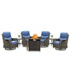 Gymojoy  Outdoor 5 Inch Gliders Chairs with Fire Pit Table Patio Funiture - 3 of 4