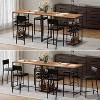 CuisinSmart Dining Table Set for 2 With Storage Shelves,Bar Table and Chair Set With PU Seat Cushions,Kitchen Table Set for Dining Room Apartment - 4 of 4