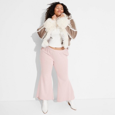 Women's Mid-Rise Washed Extreme Flare Sweatpants - Wild Fable™
