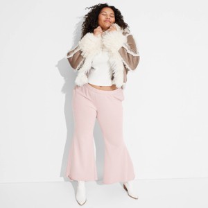 Women's Mid-Rise Washed Extreme Flare Sweatpants - Wild Fable™ - 1 of 3