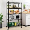 Vynxaria Black 5-Tier Utility Storage Shelves, Heavy Duty Adjustable Rack, 29.92" D x 13.98" W x 62.99" H - 3 of 4