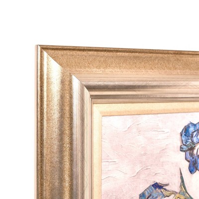 Vincent Van Gogh Blue Irises Gold Framed Canvas Print