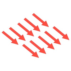 Unique Bargains Directional Sign PVC Adhesive Removable Small Arrow Sticker 4 Sheet - 1 of 4