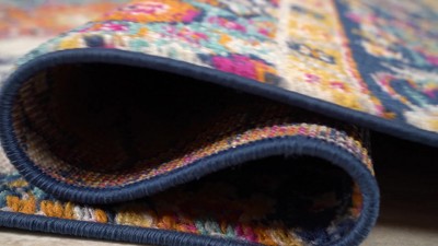 Urban Retreat Boho Vintage Medallion 3' x 5' Blue Area Rug