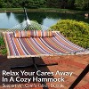 Sunnydaze Two-Person Quilted Fabric Hammock with Spreader Bars - 450 lb Weight Capacity - 2 of 4